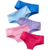 Just Essentials Girl's 5 Pack Plain Hipster Briefs | Size: 5-6 Years