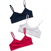 Just Essentials Girl's 3 Pack Crop Tops in Navy | Size: 13 Years