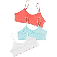 Just Essentials Girl's 3 Pack Crop Tops in Coral | Size: 9-10 Years