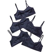 Just Essentials Girl's 5 Pack Crop Tops in Black | Size: 13 Years