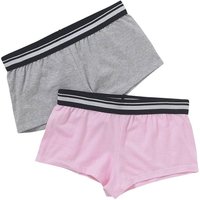 Just Essentials Girl's 2 Pack Sporty Hipster Briefs in Light Pink | Size: 5-6 Years