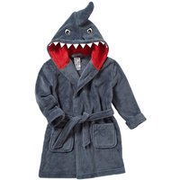 Animal Crazy Shark Fleece Dressing Gown in Dark Grey | Size: 10-11 Years