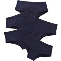 Just Essentials Girl's 5 Pack Plain Hipster Briefs in Navy | Size: 7-8 Years
