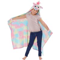 Animal Crazy Rainbow Unicorn Hooded Cuddle Blanket