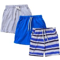 3 Pack Plain Printed Shorts