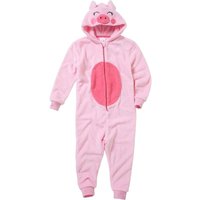 Animal Crazy Pig Fleece Onesie in Pink | Size: 8-9 Years