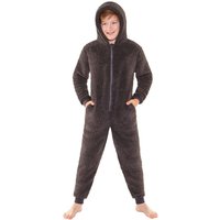 Bedlam Fluffy Fleece Onesie in Charcoal | Size: 7-8 Years