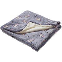 Just Essentials Glow In The Dark Unicorn Reversible Fleece Blanket in Lilac | Size: Small