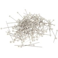 & Pins Pearl Metal 3.75cm x 4mm Pack 144 Pearl
