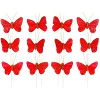& GLITTER B FLIES Butterfly Glitter 5cm Pack 12 Occasions Bulk
