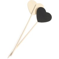 & Table Decoration Board Pick Heart 23 x 7cm. Pack 2 x 7 cm