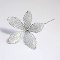 & Pick Flower Crystal Bead 7cm Pack 1 SilverSilver