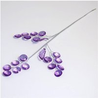 & Pick Crystal Leaf 3 Stem 1.2cm Pack 1 VioletSilver