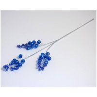 & Pick Crystal Berry 3 Stem 7mm Pack 3 Sapphire BlueSilver Silver