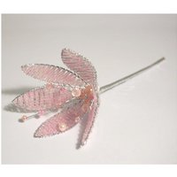 & Pick Crystal Flower 17.5cm Pack 1 PinkSilver