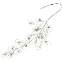 & Pick Pearl Diamante Leaf 8mm Pack 1 ClearSilver