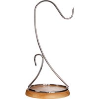 Banana Holder Wooden Base Chrome Fruit Hanger Stand Kitchen Banana Rack Hanging Fruit Organizer