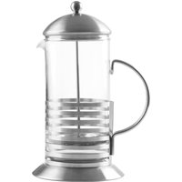 Orsina Stylish Design 8 Cup Cafetiere, Advanced Filtration System Small Cafetiere, Comfortable Grip Coffee Cafetiere in Silver