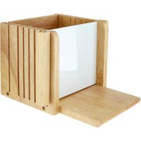 Orsina Natural Origins Bread Slicer, Wooden Foldable Bread Cutting Guide, Lightweight Rustic Bread Slicing Board in Brown
