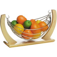 Quirky Rubberwood Fruit Hammock Functional Design Wooden Fruit Hammock Wooden Frame Fruit Hammock