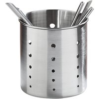 Orsina Stainless Steel Cutlery Caddy, Metal Silverware Holder with Holes, Stainless Steel Kitchen Cutlery Holder in Silver