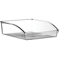 Orsina Clear PS Plastic Large Fridge Organiser, Stackable Containers For Fridge, Large Plastic Bins For Easy Access