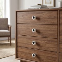 Orsina Set of 4 Star Drawer Knobs in White
