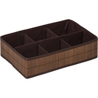 Orsina Kankyo 6 Sections Dark Brown Storage Box