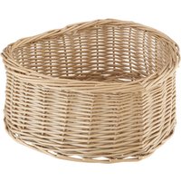 Orsina Grey Heart Shape Willow Basket in Natural
