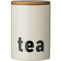 Mono Tea Canister White Text