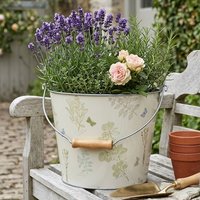 Orsina 5L Round Bucket with Handle, Durable Plastic Construction in Classic White, Ideal for Cleaning, Gardening in Natural