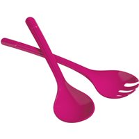Orsina Durable Salad Spoon & Fork Set, Portable Serving Spoon & Fork Set, Lightweight Spoon & Fork Set in Pink