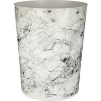 Orsina Sturdy ABS Plastic Waste Bin, Modern Marble Look Rubbish Bin, Functional Recycling Bin, Waste Bin in Grey
