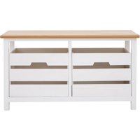 Orsina Compact Design 2 Drawer Bench, Modern Design Chest Of Drawers For Livingroom, Minimalist Storage Chest in Natural