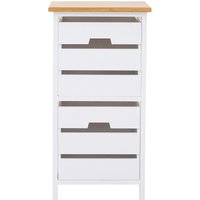 Orsina Compact Design 2 Drawer Chest, Modern Design Chest Of Drawers For Livingroom, Minimalist Storage Chest in White