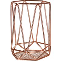 Finish Utensil Holder Stylish Wire Container Organising Kitchen Tools Durable Metal Design Copper