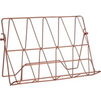 Contemporary Copper Finish Cookbook Stand Minimalist Design Recipe Book Stand Sleek Cook Book Holder