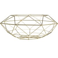 Geometric Finish Fruit Basket Functional Design Unique Fruit Basket Contemporary Fruit Basket Gold