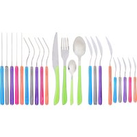 Bright 24Pc Coloured Cutlery Versatile Quality Set Kitchen Portable Cutlery Set Travelling