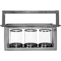 Orsina Elegant Design 3 Light Lantern, Stylish Design Large in Silver