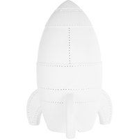 Orsina Kids Rocket Night Light, Fun Ceramic Rocket Design With Warm Glow Effect, Inspires Imagination & Eases in White