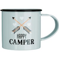 Orsina Stylish 350Ml Happy Camper Mug, Long Lasting Drinking Mug For Tea, Durable Design Coffee Mugs For Kitchen in Blue