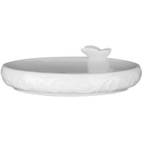 Orsina Edelle Soap Dish, Non-Porous Porcelain in White