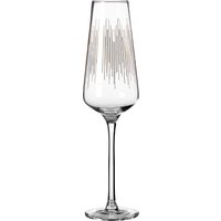 Orsina Set Of Four Deco Champagne Glasses in Clear
