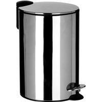 Orsina 12 Litre Pedal Bin With Soft Close Lid, Compact Metal Bin With Removable Inner Bucket, Ideal For Bathrooms in Silver