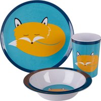 Orsina Vibrant Kids Felix Fox Dinner Set, Durable Children Dining Set, Compact Felix Fox Children Eating Set