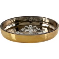 Orsina Elissa Oval Soap Dish, Gold Coloured Glass