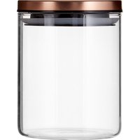 Orsina Practical Design Rose Gold Lid 700ml Storage Jar, Elegant House Spice Jars, Durable Organizer For Kitchen in Clear