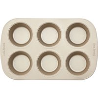 Orsina Functional Design Six Muffin Tray, Non-Stick Carbon Steel Muffin Tin For Even Baking, Durable 6 Cup in Gold