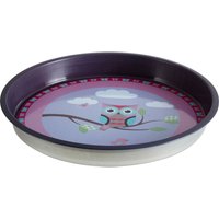 Orsina Practical Happy Owls Serving Tray, Versatile Large Serving Plate, Spill Resitant Dinner Tray For Kitchen in Purple